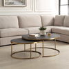 Aragon Gray Nesting Coffee Tables Set/2, Furniture by Uttermost, 40" width x 17.5" height x 40" depth thumbnail 4