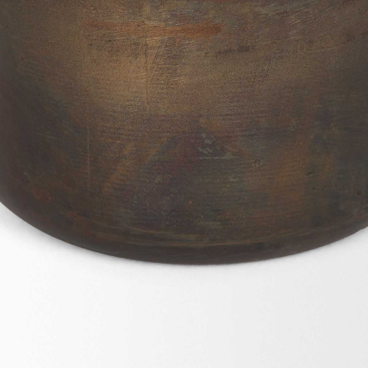 Daya Medium Antiqued Gold Metal Vase, by Mercana, 6.3" length x 6.3" width x 8.66" height View 7