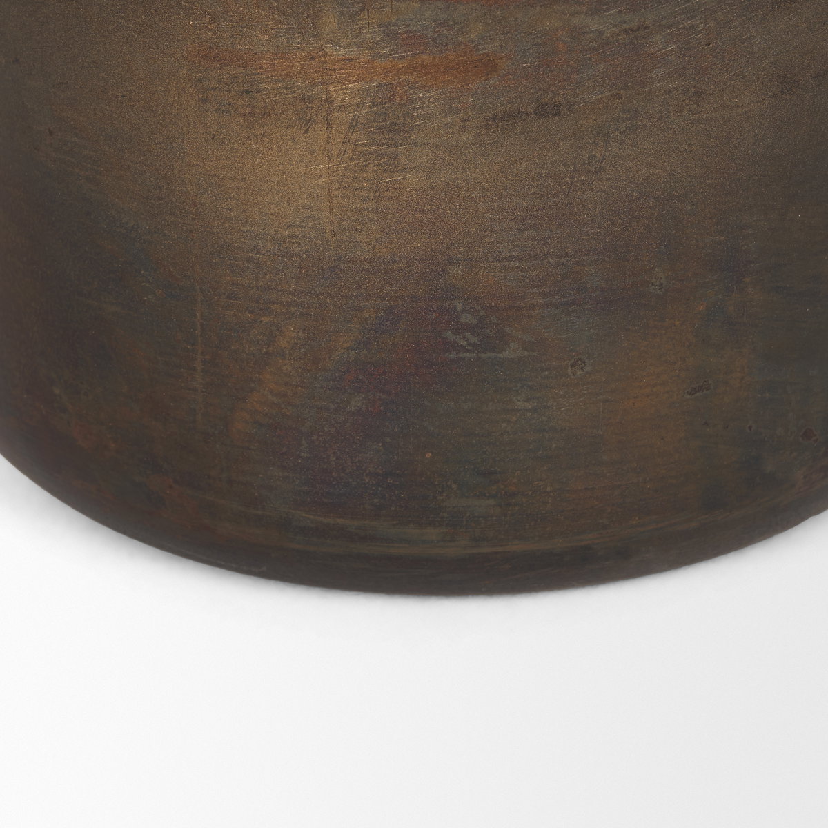 Daya Medium Antiqued Gold Metal Vase, by Mercana, 6.3" length x 6.3" width x 8.66" height View 7