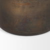 Daya Medium Antiqued Gold Metal Vase, by Mercana, 6.3" length x 6.3" width x 8.66" height thumbnail 7