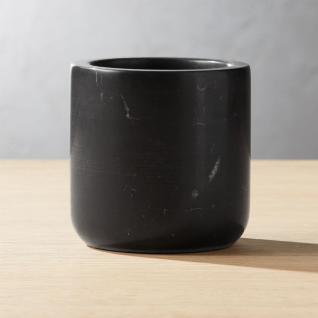 Online Designer Bathroom Nexus Black Marble Toothbrush Holder