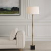Shino Antique Brass Floor Lamp, by Uttermost, 1'8" width x 5'6" height x 1'8" depth thumbnail 2