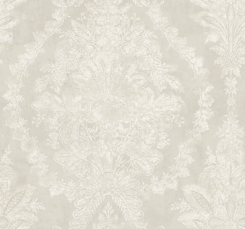 Charleston Damask Cream Wallpaper