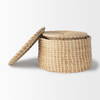 Kailini Set of 3 Nesting Seagrass & Palm Leaf Boxes with Lids, by Mercana, 13.39" length x 13.39" width x 8.27" height thumbnail 4