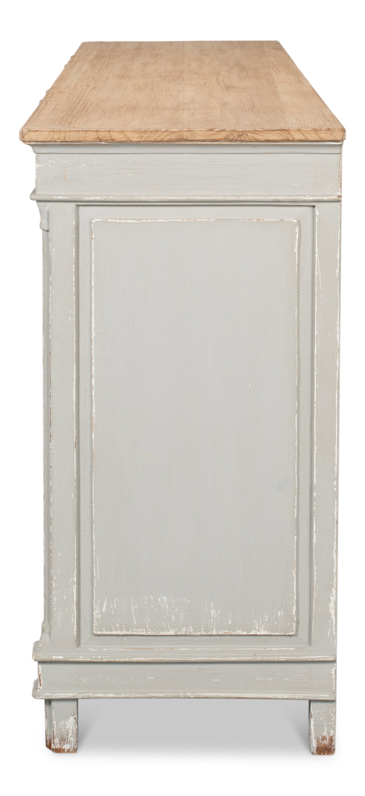 Marksman Sideboard Antique Muted Grey, by Sarreid, 1'8" length x 8' width x 3'3" height View 4
