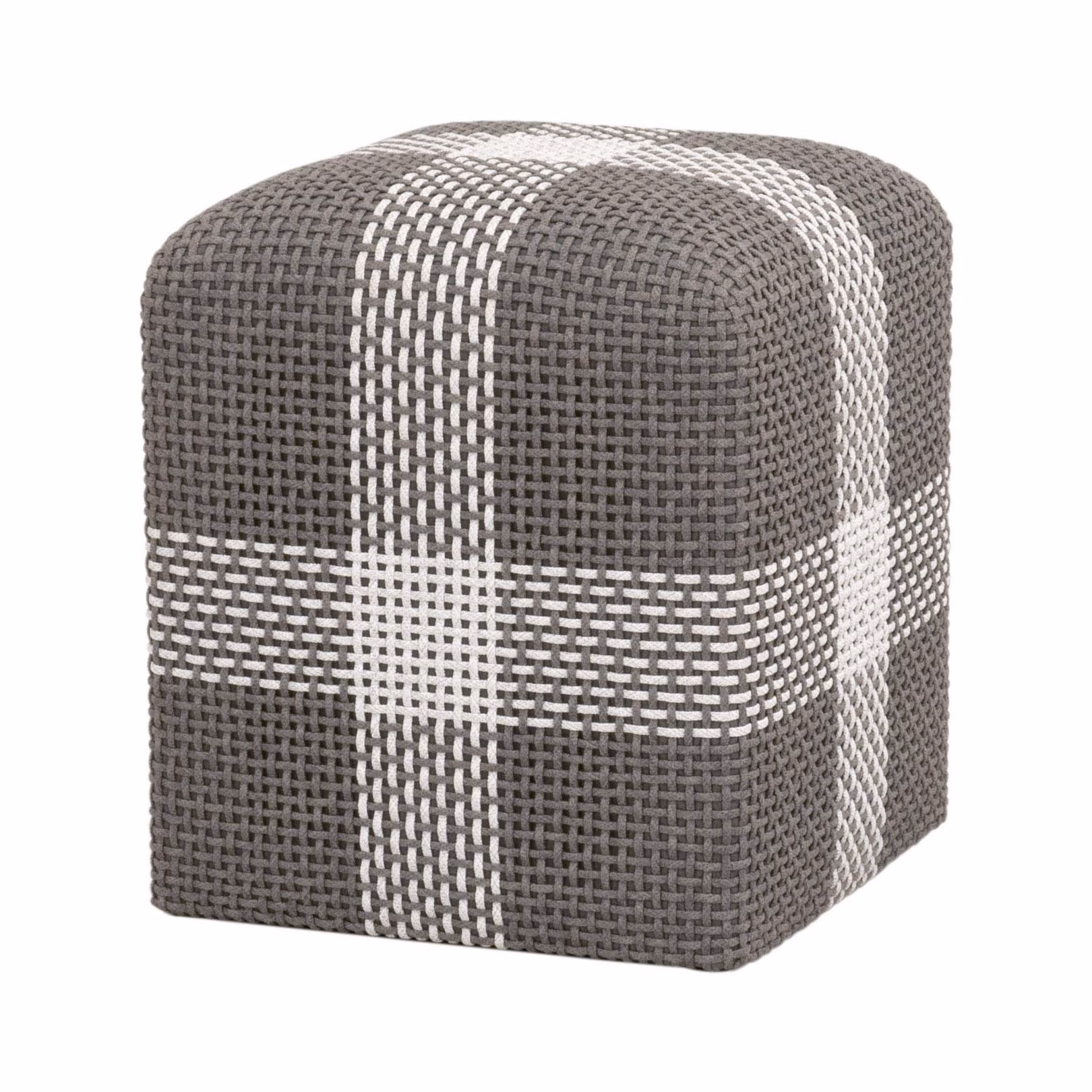 Cross Accent Cube, Ottoman by Essentials for Living, 18" width x 19" height x 18" depth View 2