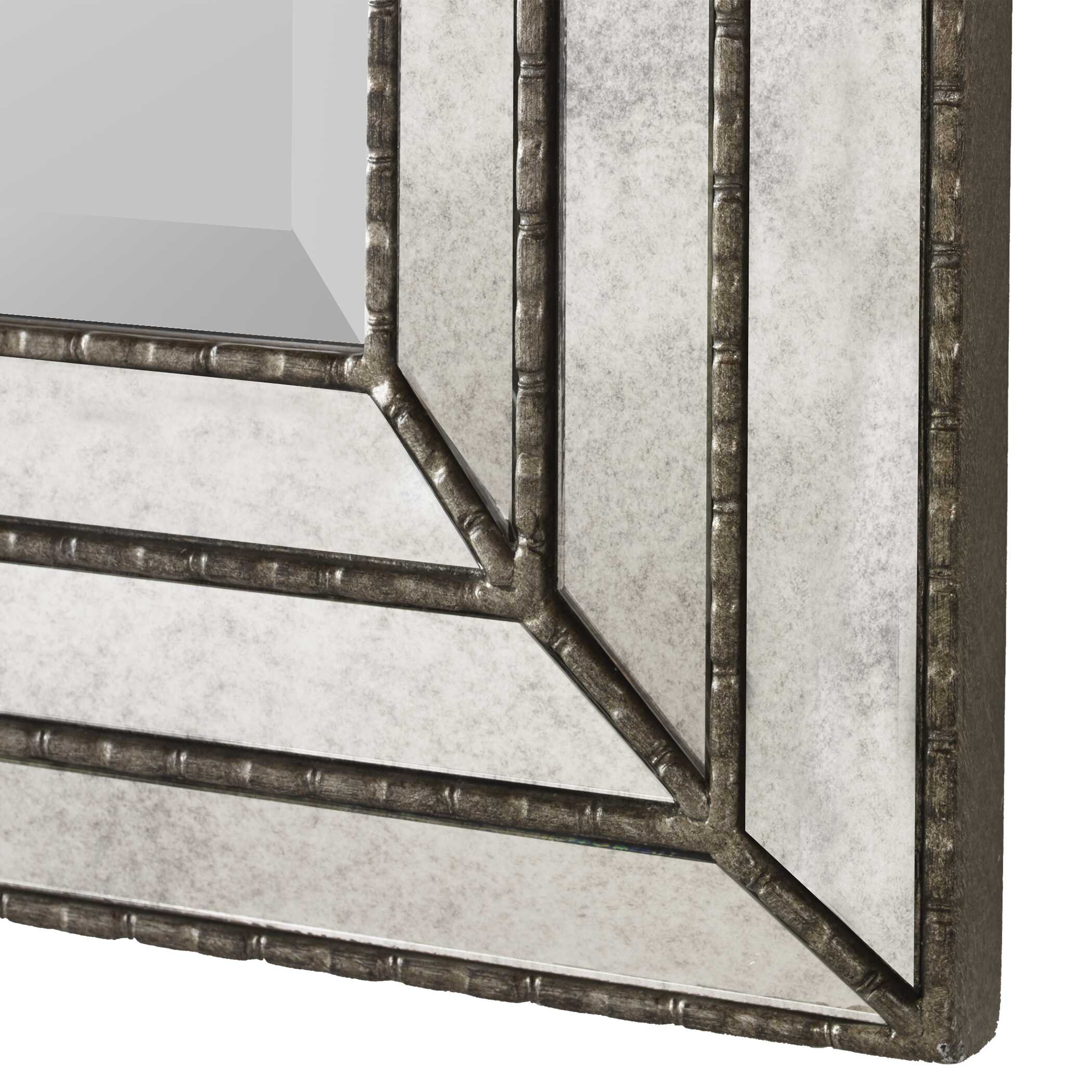 Seymour Antique Silver Mirror, by Uttermost, 34.75" width x 46.75" height x 2" depth View 6