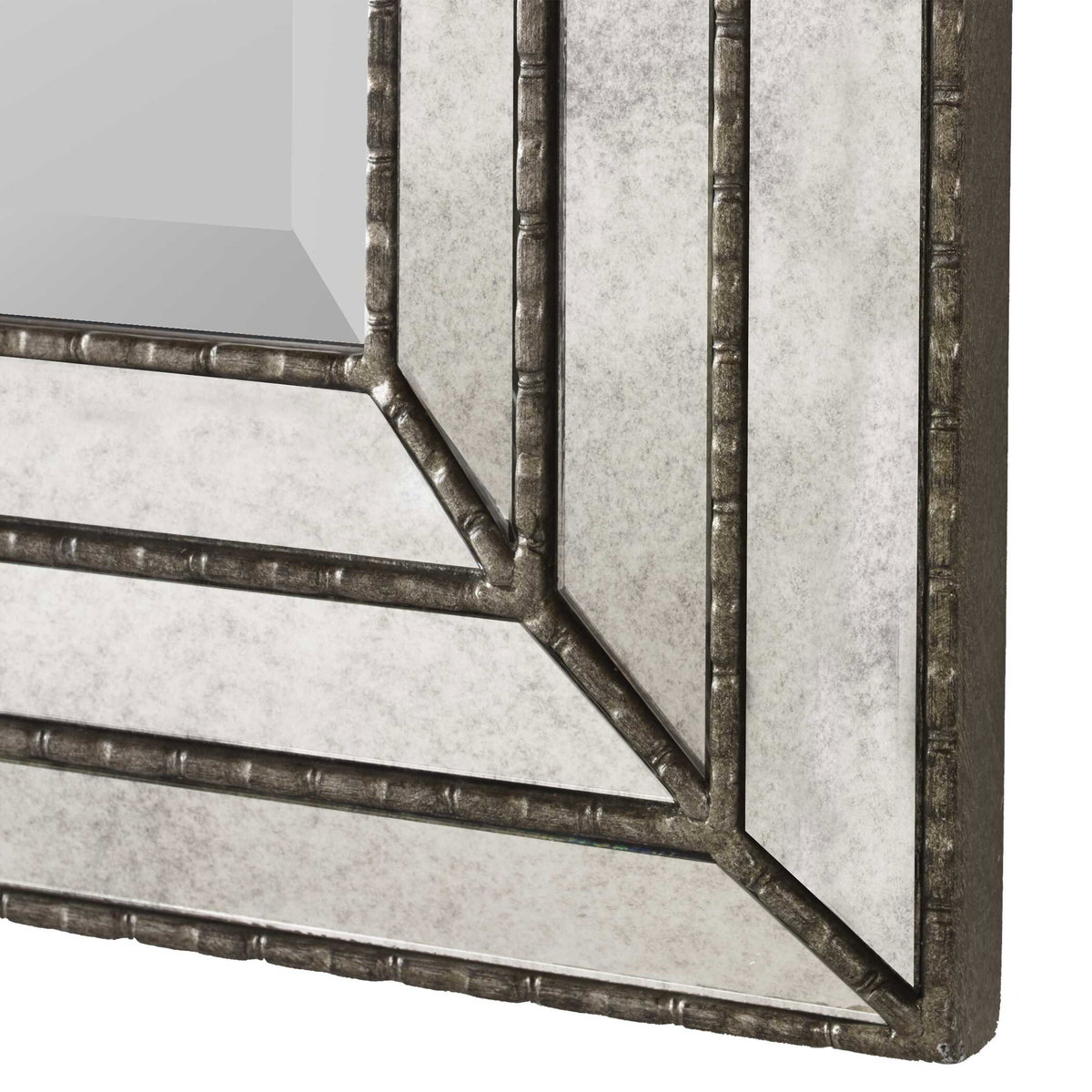 Seymour Antique Silver Mirror, by Uttermost, 34.75" width x 46.75" height x 2" depth View 6
