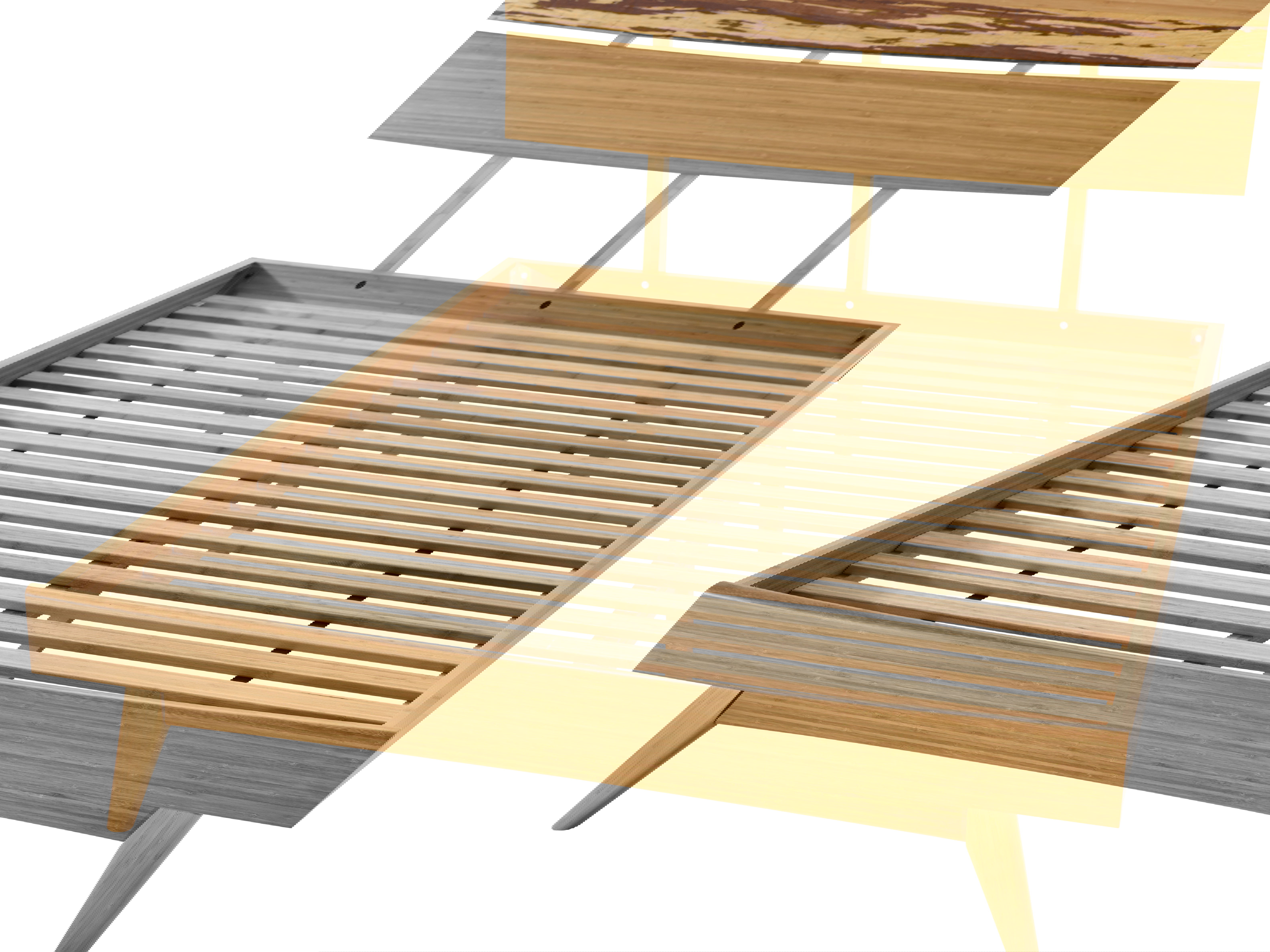 Azara Queen Platform Bed, Caramelized, by Greenington, 87" length x 64.5" width x 44" height View 3