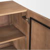Eula Medium Brown Wood 4-Door Sideboard, Sideboards & Buffet by Mercana, 78" length x 18.5" width x 30" height thumbnail 11