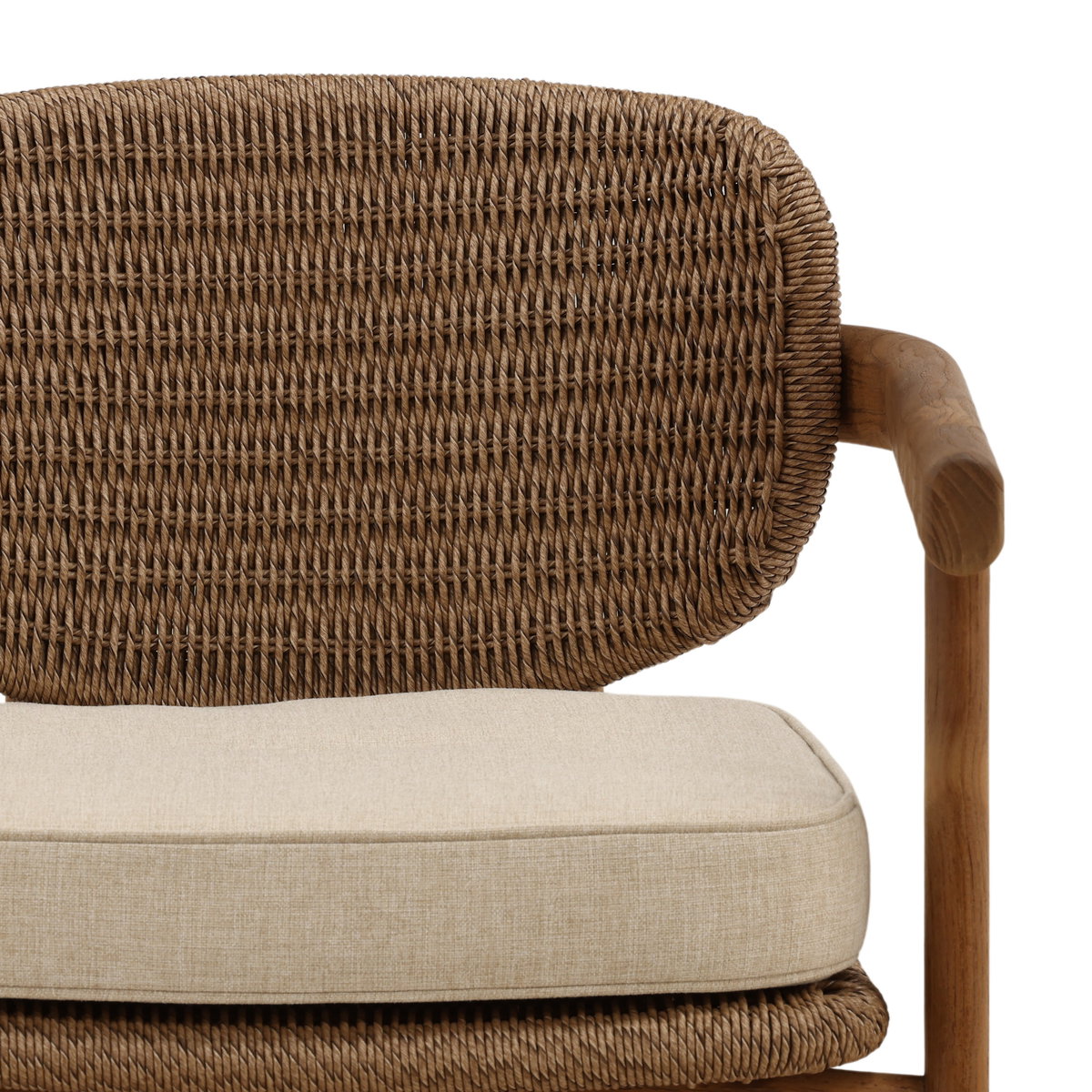 Alva Outdoor Occasional Chair Light Brown, Accent Chair by Dovetail, 26.29" width x 29.9" height x 25.5" depth View 5