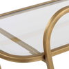 Swain Brass Serving Cart, Bar Carts & Cabinet by Uttermost, 35.75" width x 35.75" height x 16.5" depth thumbnail 7