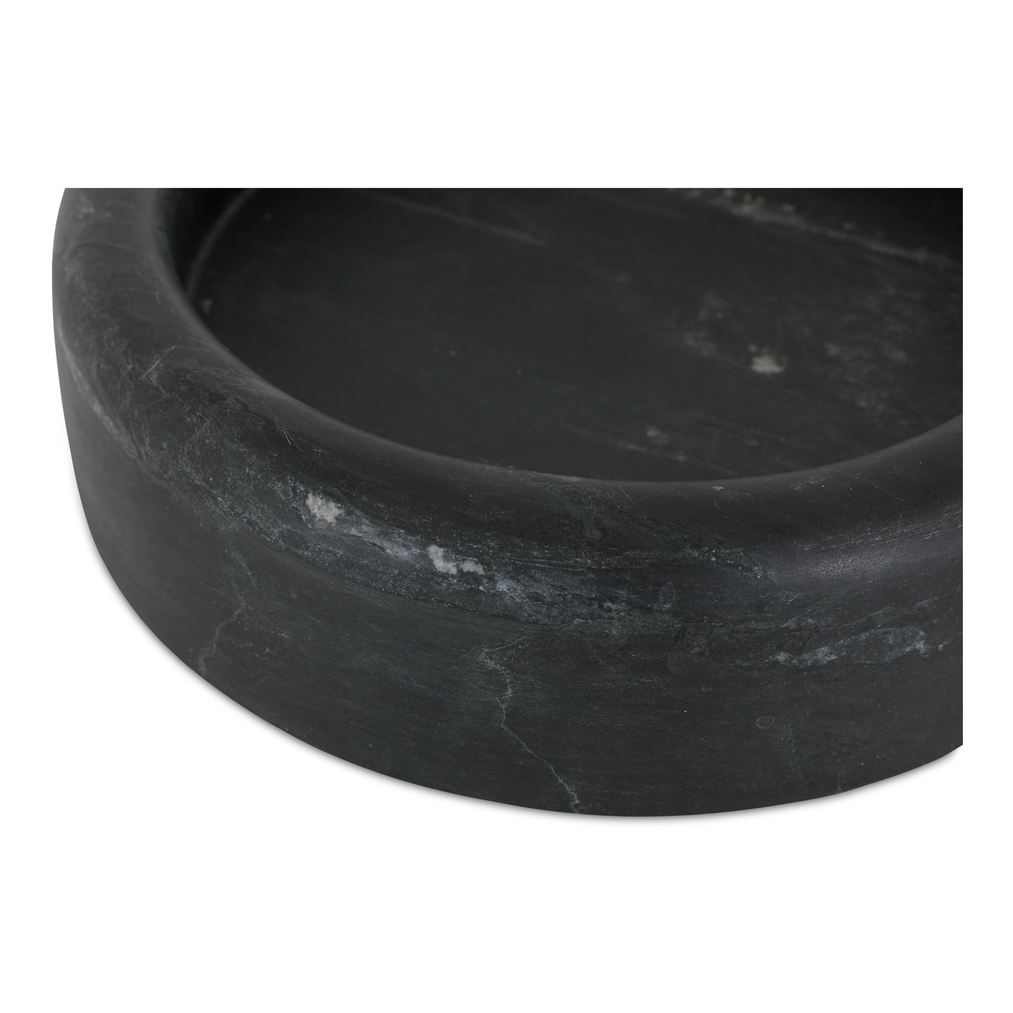 Anais Catchall Black Marble, Trays & Platter by Moe's Home, 8" width x 2.5" height x 8" depth View 3