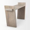 Elaine III 60L x 16W Brown Wood Angled Leg Console Table, by Mercana, 60" length x 16" width x 33" height thumbnail 6