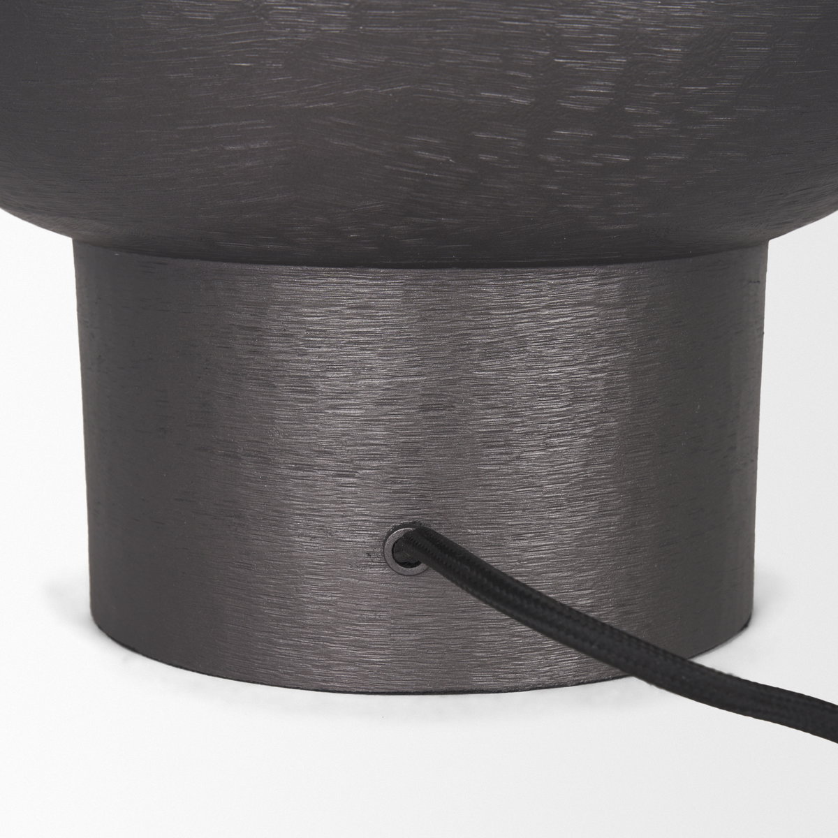 Salaah Black Brushed Metal with Beige Shade Table Lamp, by Mercana, 19.5" length x 19.5" width x 26" height View 11