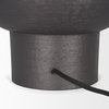 Salaah Black Brushed Metal with Beige Shade Table Lamp, by Mercana, 19.5" length x 19.5" width x 26" height thumbnail 11