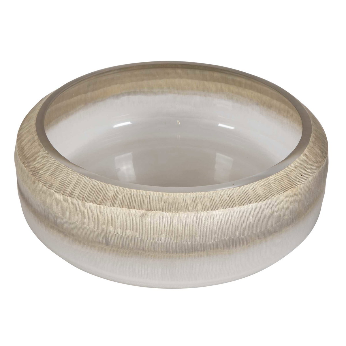 Ombra Modern Bowl, Decorative Tray by Uttermost, 14.5" width x 4.9" height x 14.5" depth View 5