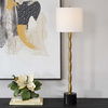 Ezra Brass Buffet Lamp, by Uttermost, 9" width x 37" height x 9" depth thumbnail 2