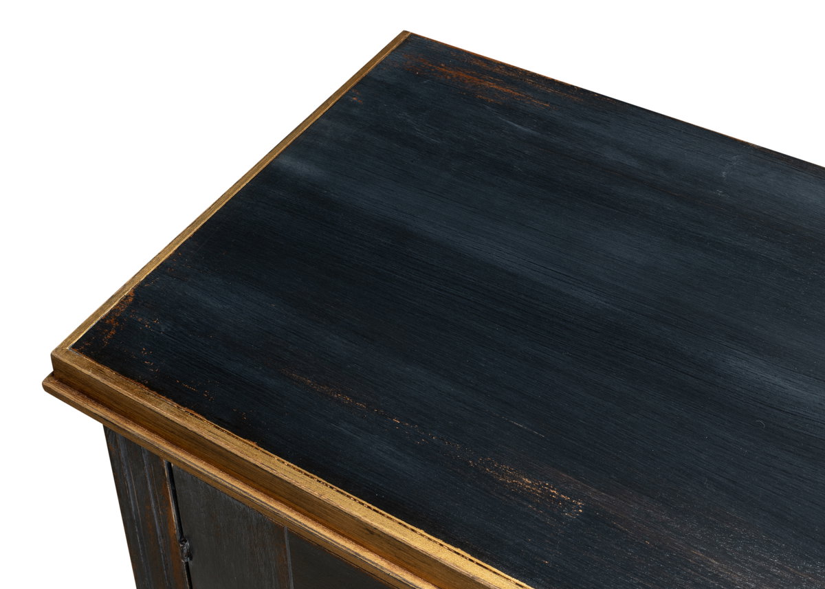 Louis Xvi Buffet Powder Black W/Gold, by Sarreid, 1'6" length x 5' width x 2'10" height View 12