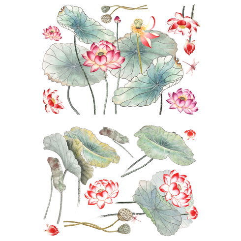Lotus Garden XL Peel & Stick Giant Wall Decal