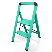 Online Designer Bedroom Lustig 2 - Step Aluminum Lightweight Folding Step Stool-Green