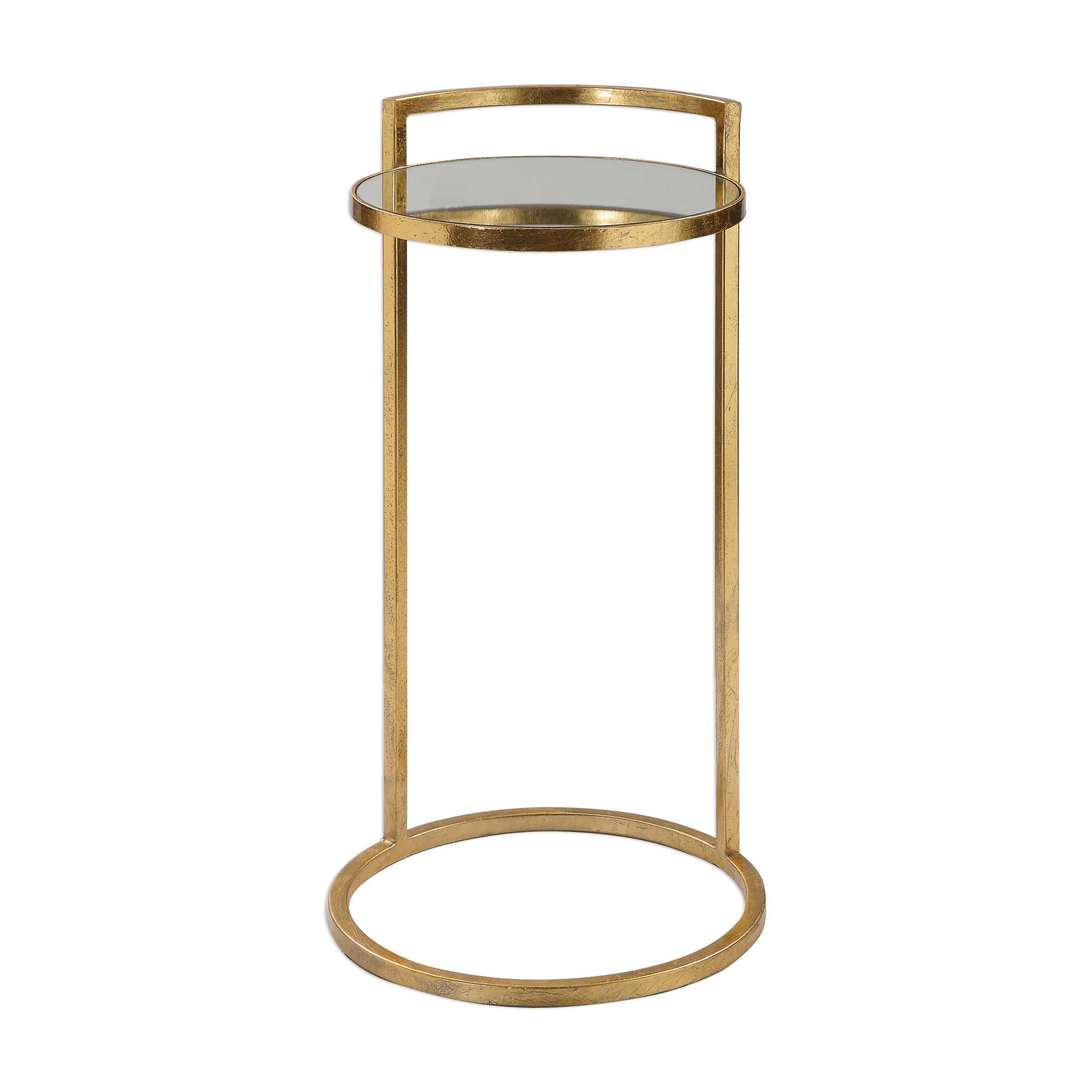 Cailin Gold Accent Table, Furniture by Uttermost, 14.17" width x 25.98" height x 14.17" depth View 1