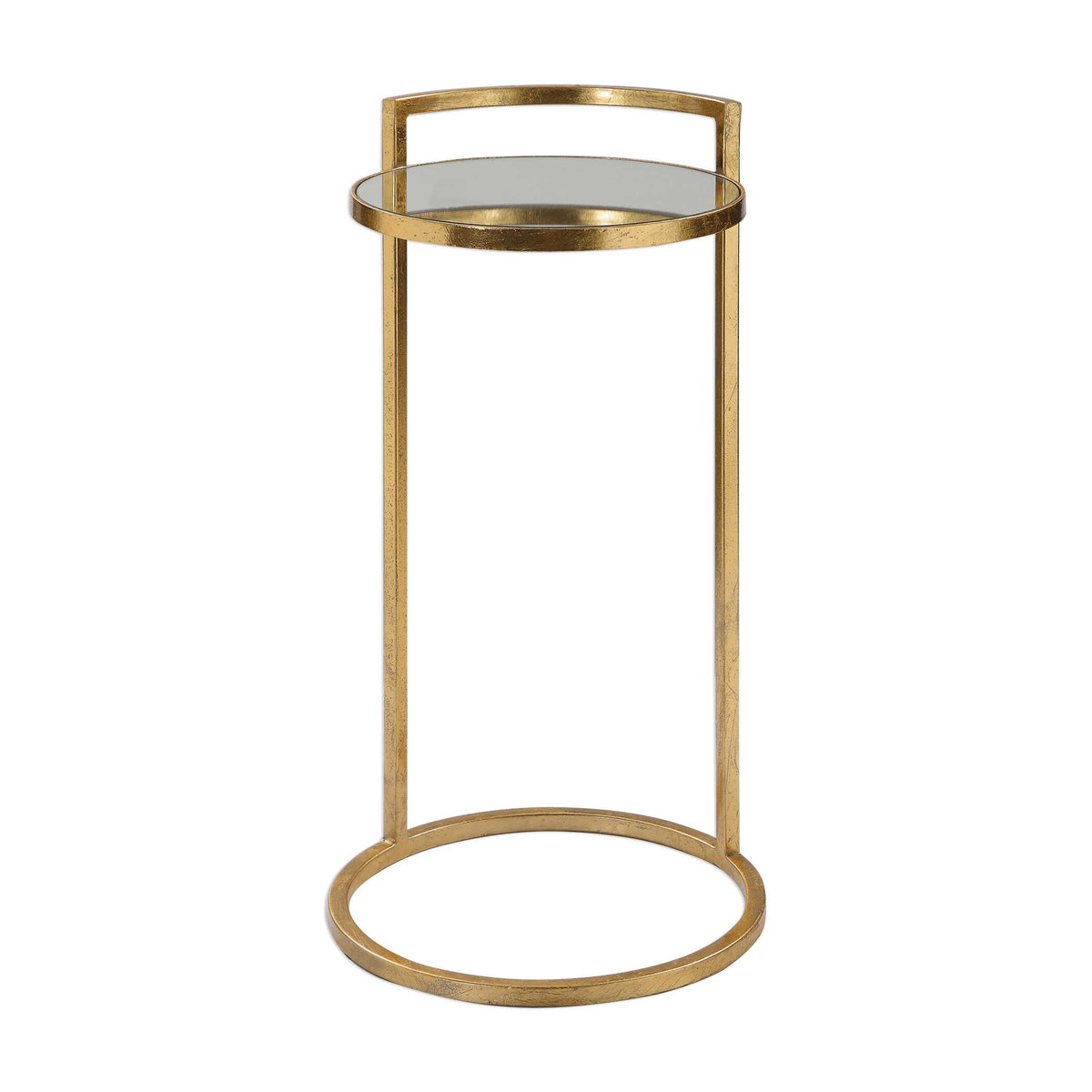 Cailin Gold Accent Table, Furniture by Uttermost, 14.17" width x 25.98" height x 14.17" depth View 1