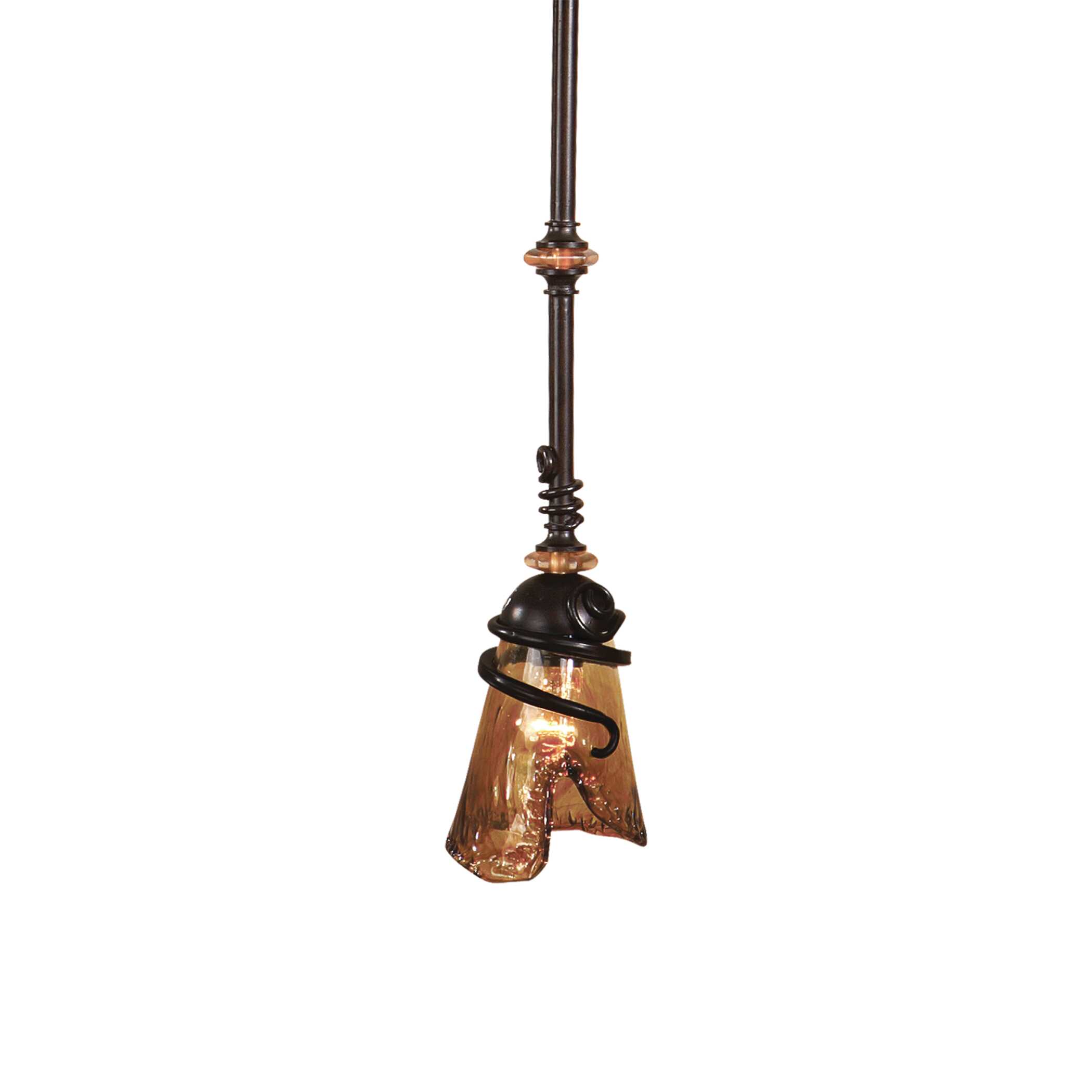 Vitalia Oil Rubbed Bronze Mini Pendant, Ceiling Light by Uttermost, 5.87" width x 12" height x 5.37" depth View 3