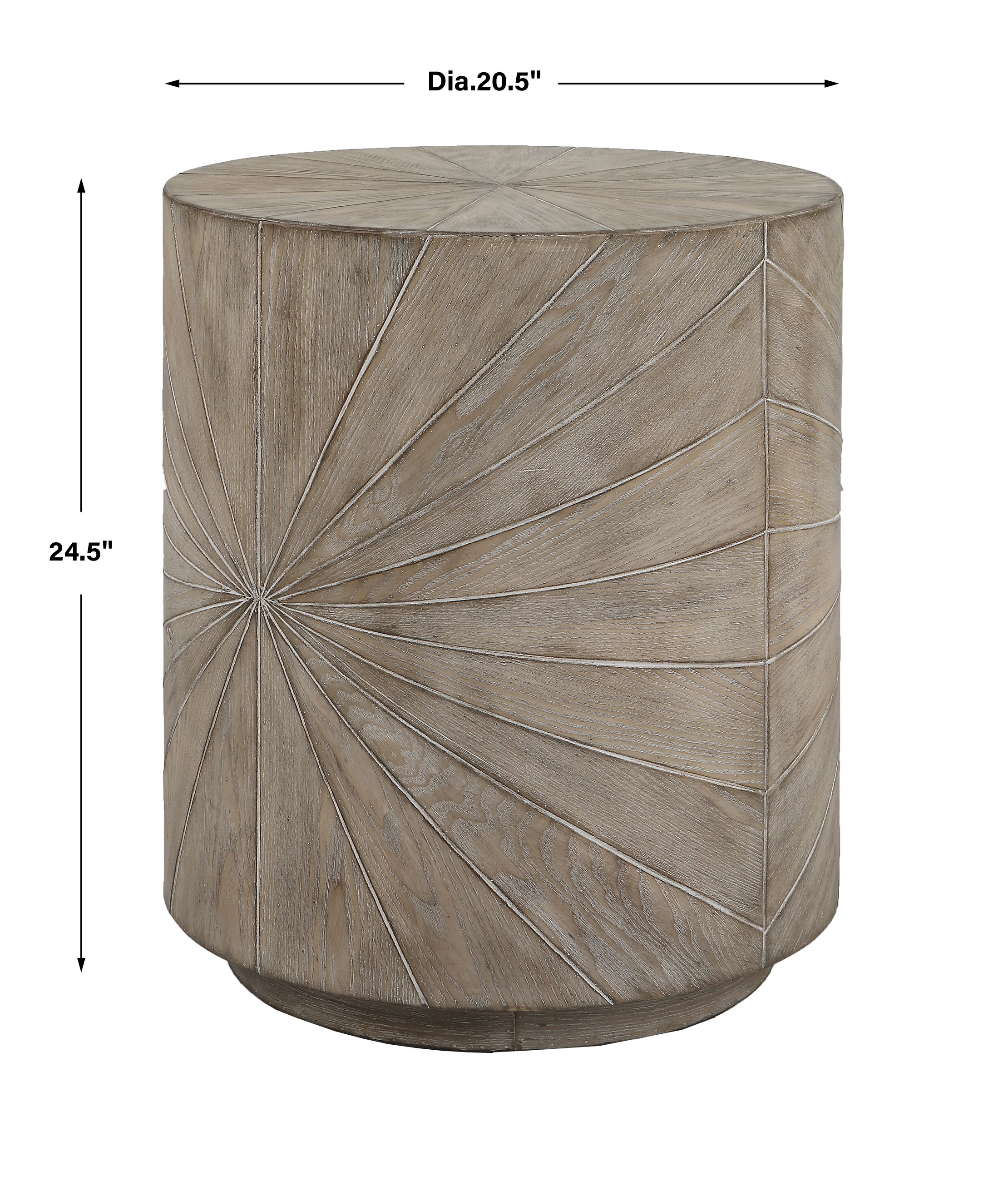 Starshine Wooden Side Table, Furniture by Uttermost, 20.5" width x 24.5" height x 20.5" depth View 3