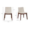 Deco Dining Chair Cream White Pvc - Set Of Two, by Moe's Home, 21" width x 31" height x 21" depth thumbnail 14
