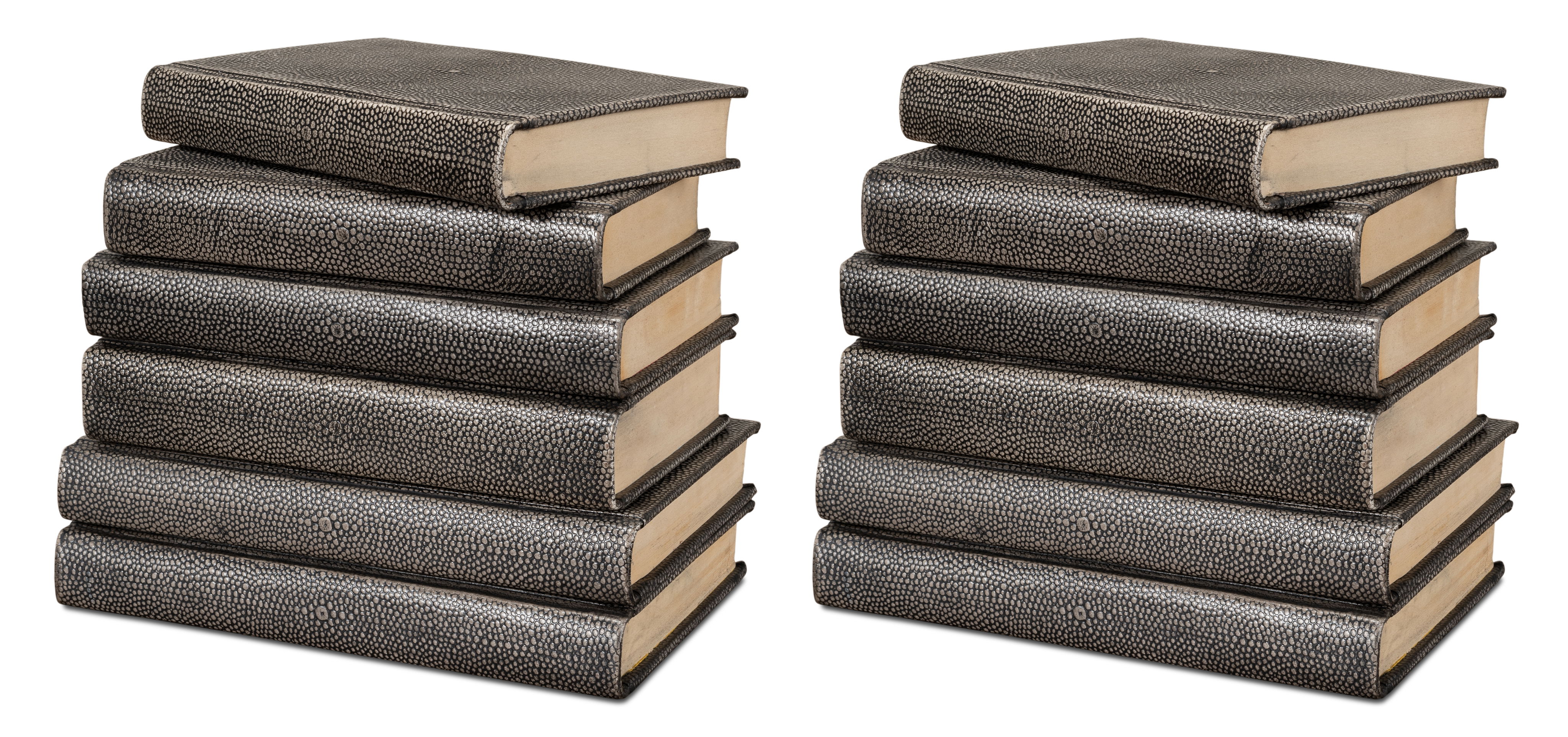 Shagreen Books, Set Of 12, Antique Grey large image 