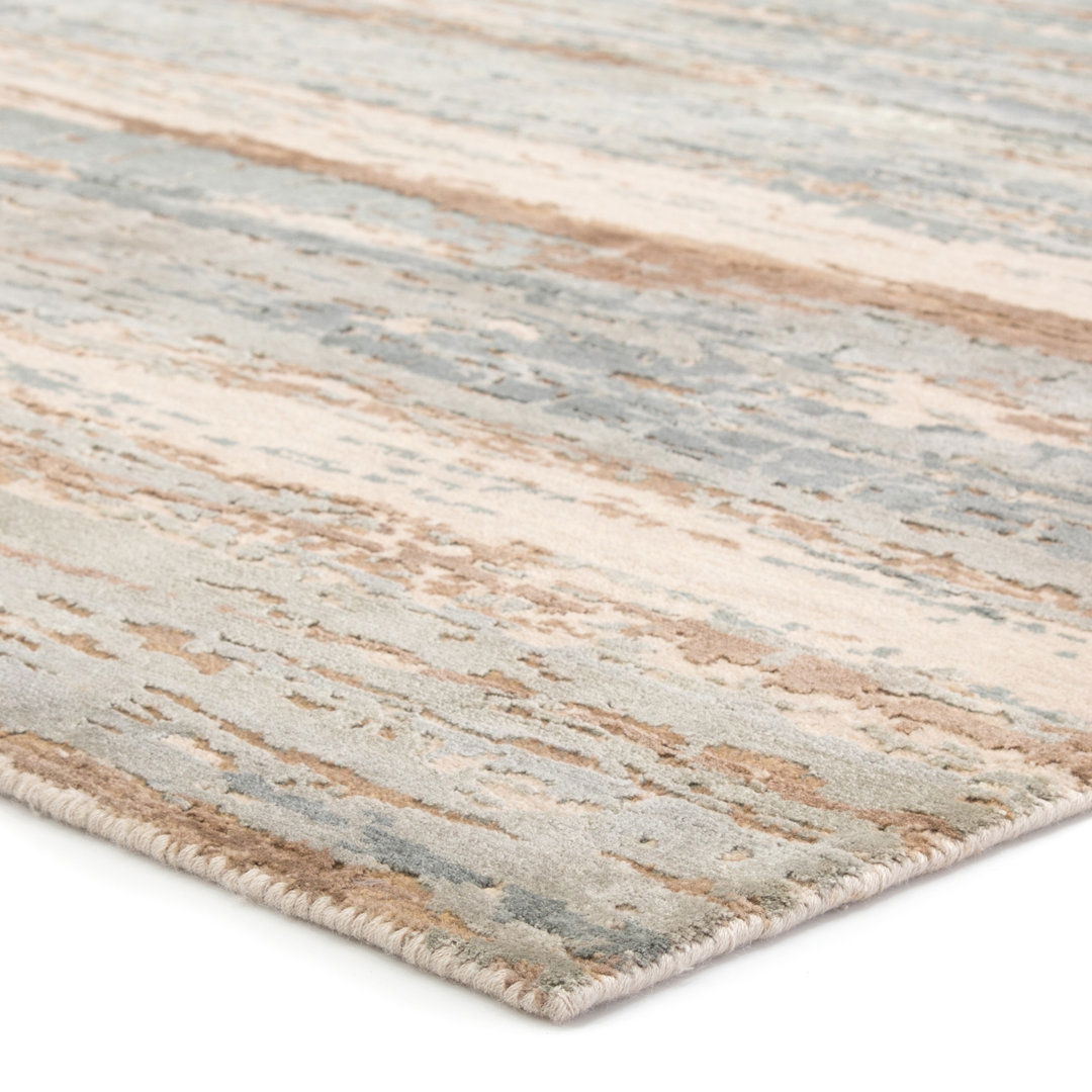 Routh Bandi Hand-Knotted Light Blue/Tan Area Rug large image 