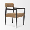 Toni Dark Brown Wood with Chestnut Leather Dining Chair thumbnail 7