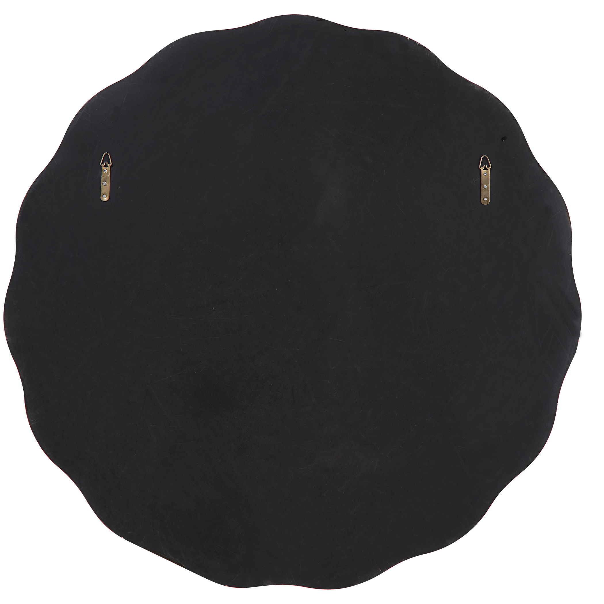 Aneta Black Round Mirror large image 