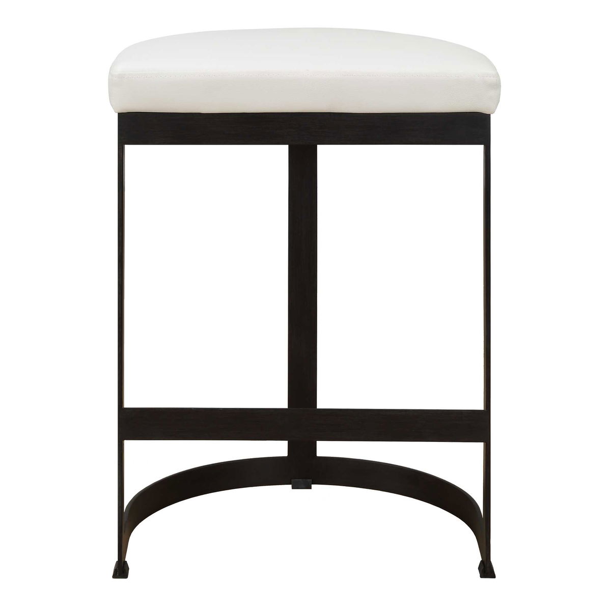 Ivanna White Counter Stool, Counter & Bar Stool by Uttermost, 18" width x 26" height x 14.5" depth View 5