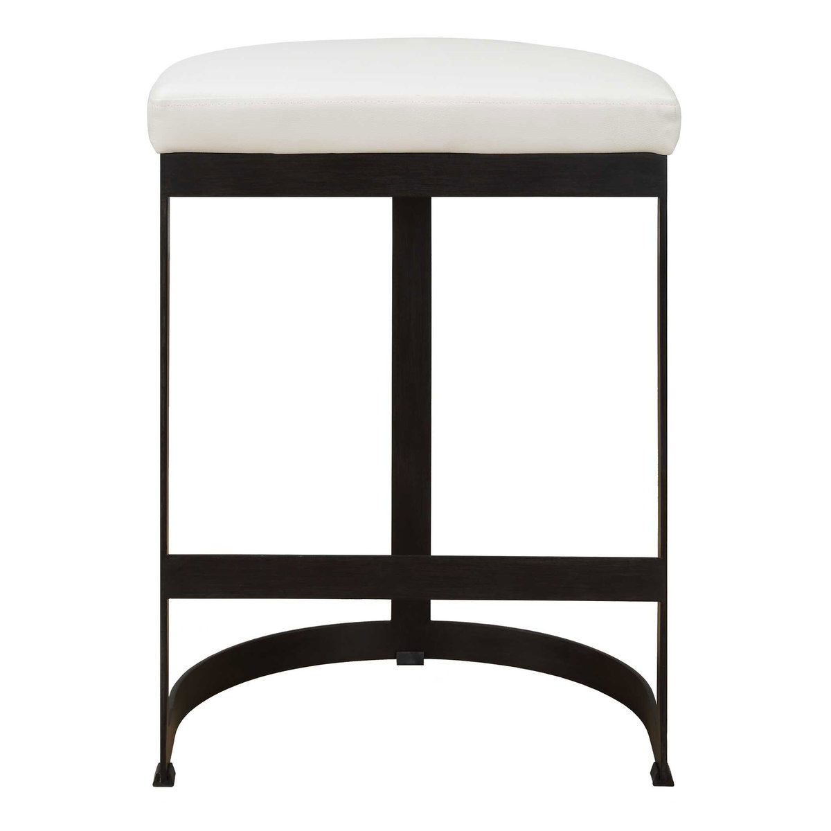 Ivanna White Counter Stool, Counter & Bar Stool by Uttermost, 18" width x 26" height x 14.5" depth View 5