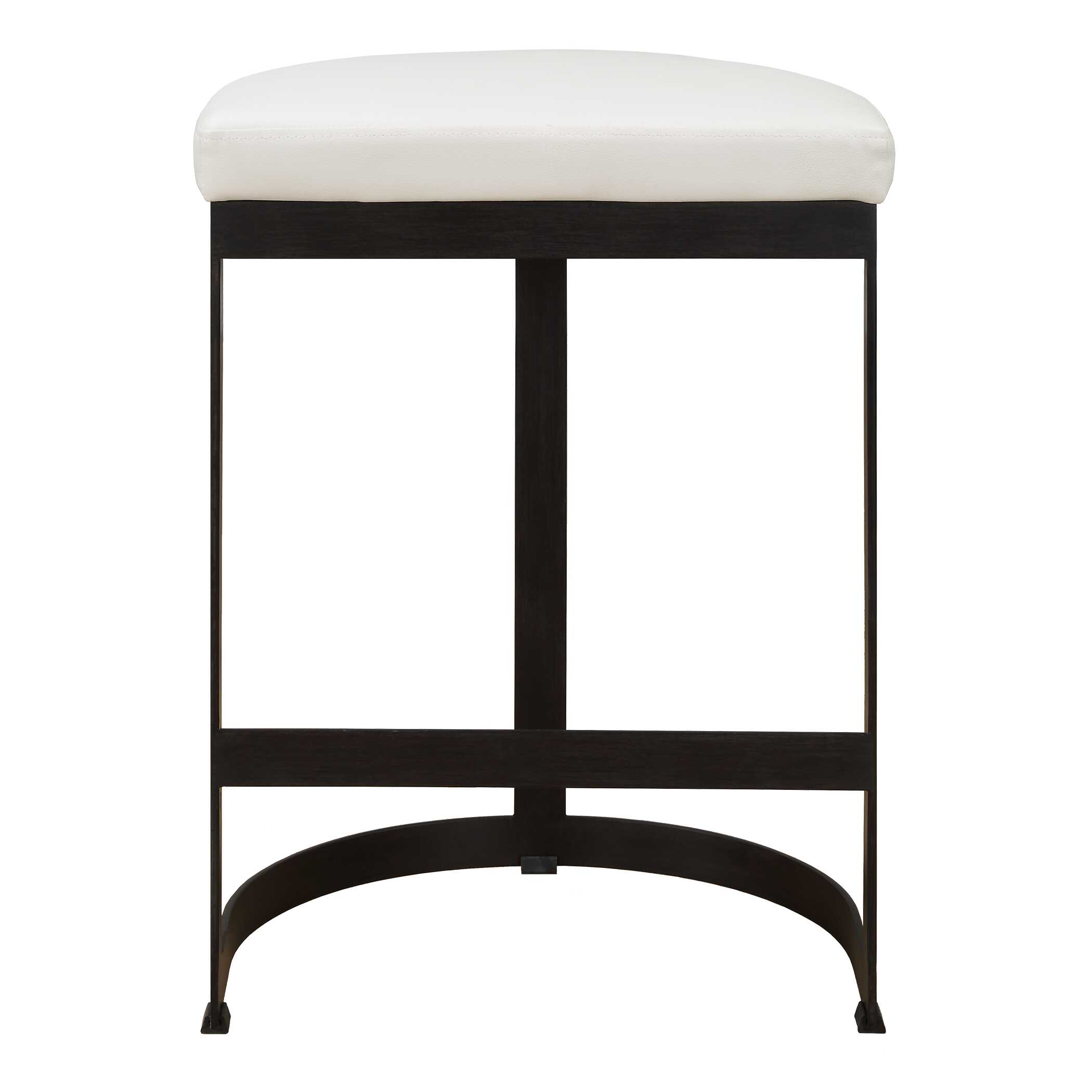 Ivanna White Counter Stool, Furniture by Uttermost, 18" width x 26" height x 14.5" depth View 5