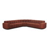 Roman L-shaped Sectional Rust, Sectional Sofa by Moe's Home, 118" width x 26.5" height x 118" depth thumbnail 1