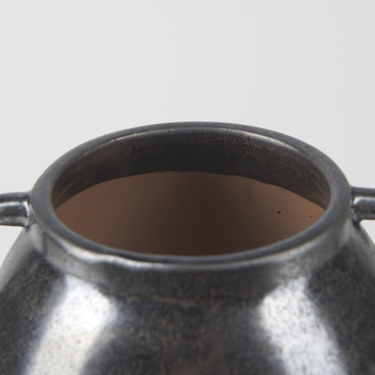 Kora Medium Dark Metallic Double Ear Vase, by Mercana, 7.48" length x 7.48" width x 11.22" height View 8