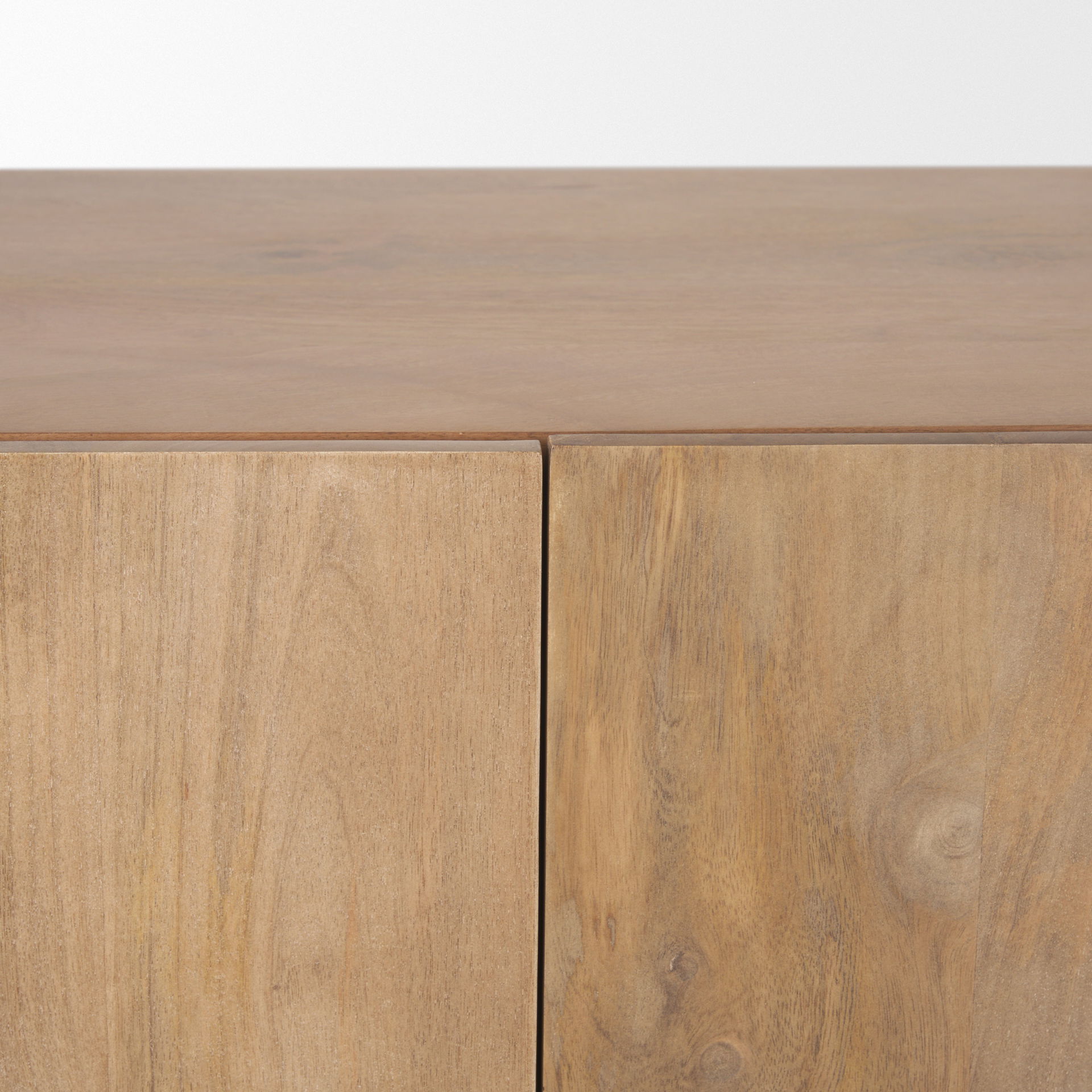 Beth Light Brown Wood with 3 Doors Sideboard large image 