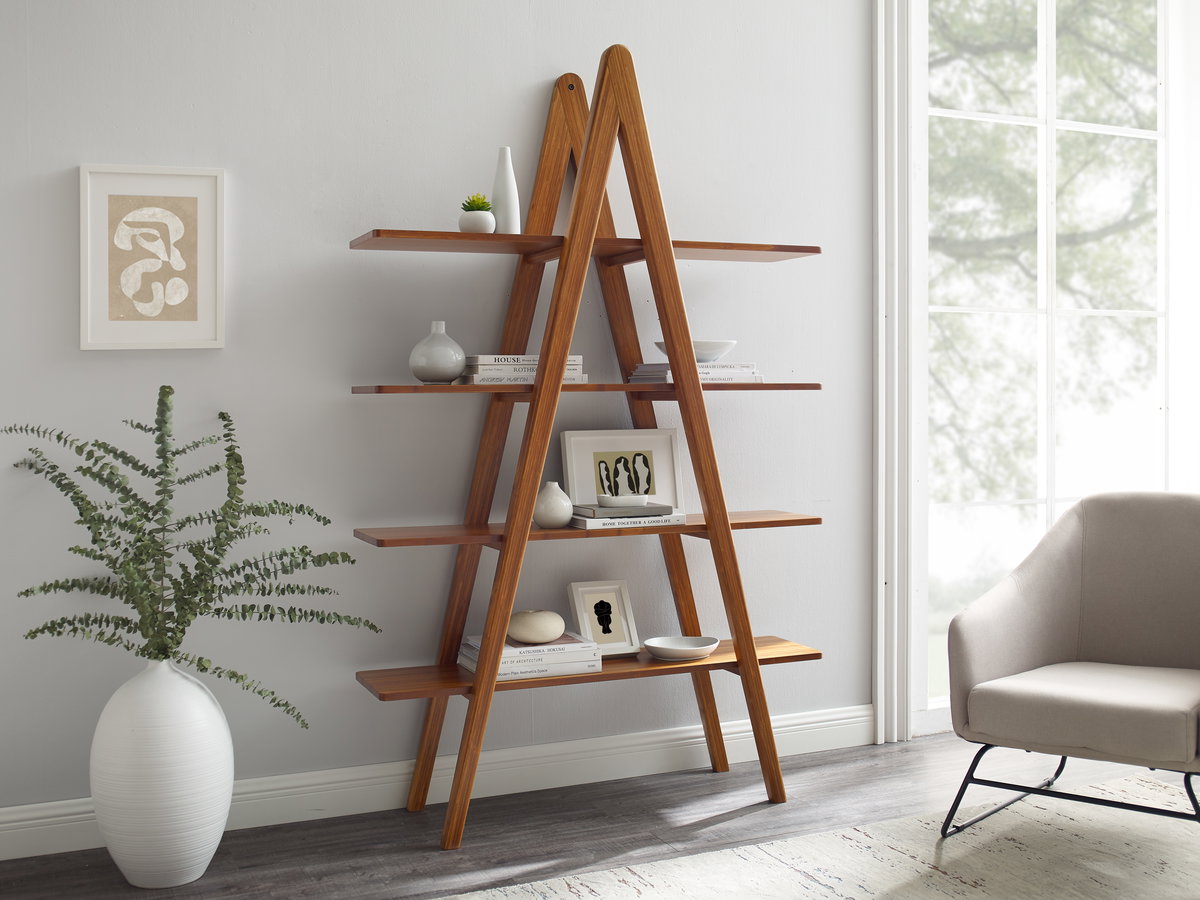 Studio Plus Book Shelf Amber, File Storage by Greenington, 47" length x 14" width x 75" height View 6