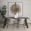 Carolyn Dining Chair with Oatmeal Fabric & Matte Black Metal, by Mercana, 20.5" length x 23.75" width x 31" height thumbnail 5