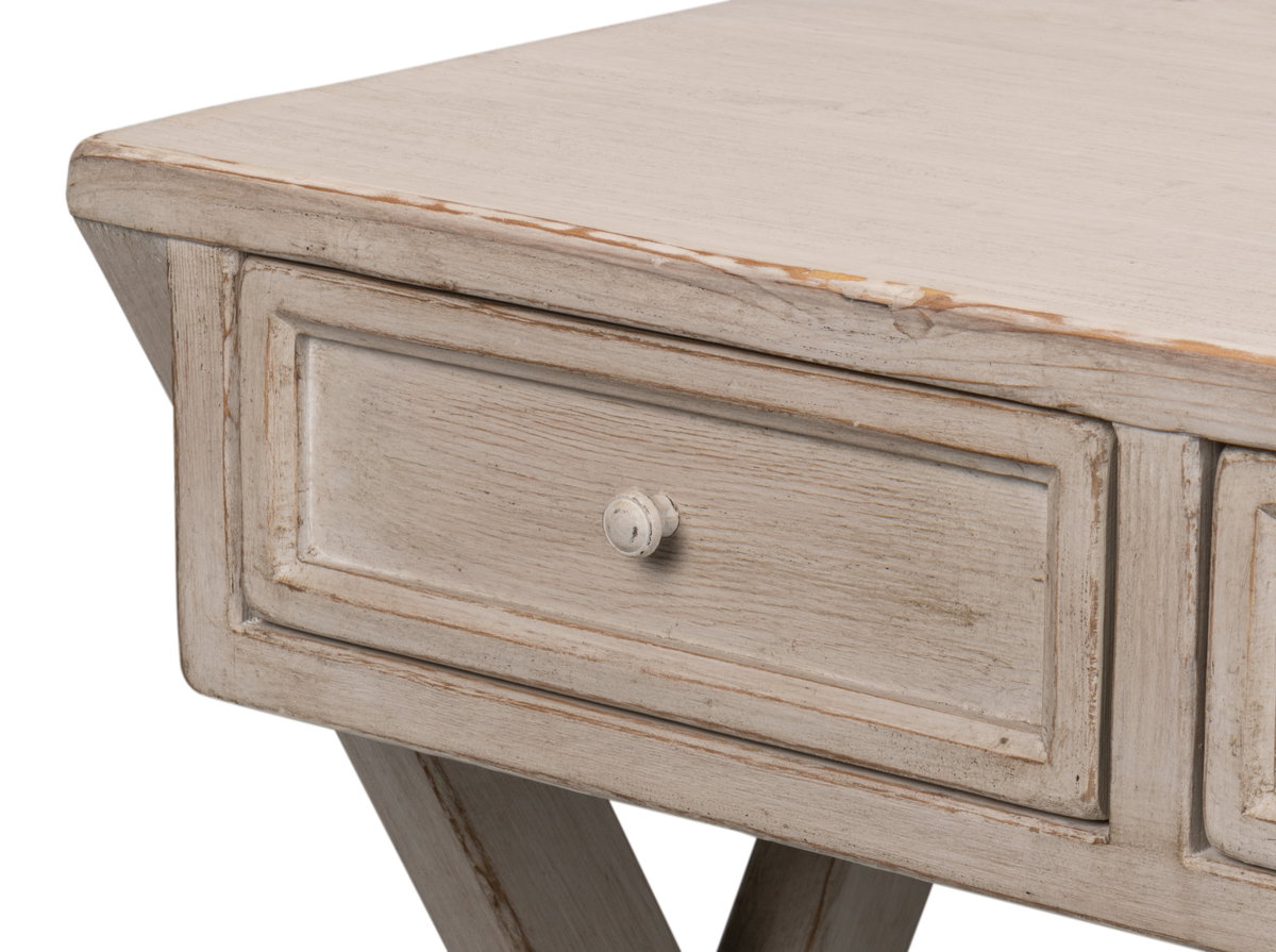 Kitchen Desk  Stone Grey, by Sarreid, 1'10" length x 4'3" width x 2'8" height View 12