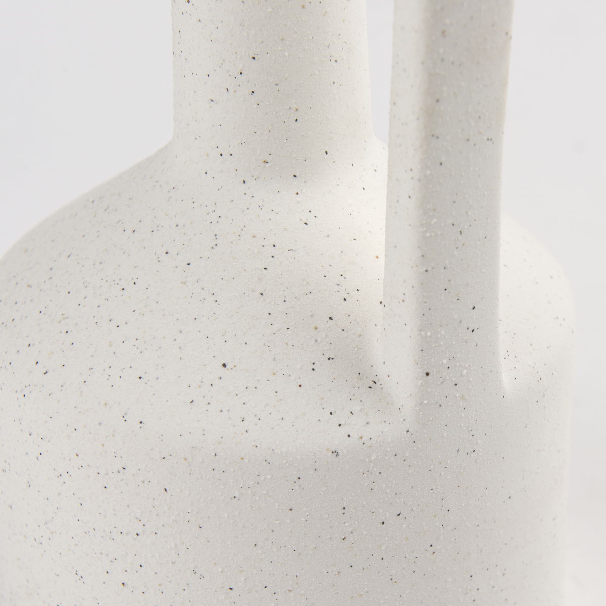 Burton 17.1H Large White Ceramic Jug Vase, by Mercana, 6.1" length x 6.1" width x 15.55" height View 9