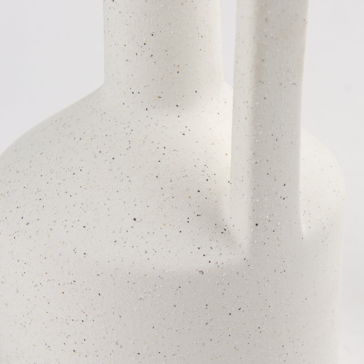 Burton 17.1H Large White Ceramic Jug Vase, by Mercana, 6.1" length x 6.1" width x 15.55" height View 9