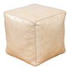 Sunday Afternoon Leather Cube  Taupe, by Sarreid, 1'3" length x 1'3" width x 1'4" height thumbnail 9
