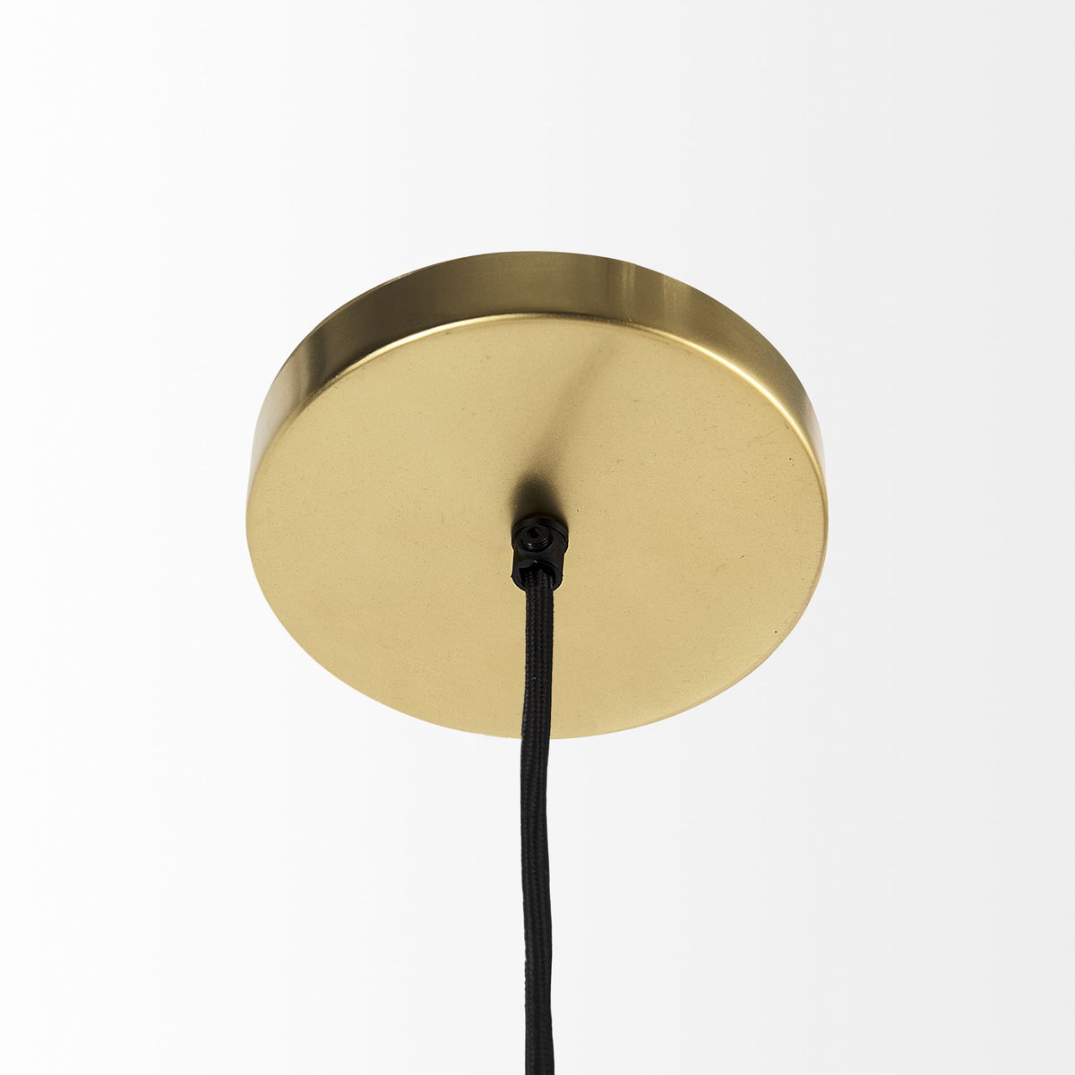 Halycon  Gold Mesh and Iron Pendant Light, by Mercana, 16" length x 16" width x 20" height View 5