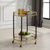 Dolly Round Bar Cart, Bar Carts & Cabinet by Uttermost, 22" width x 29.75" height x 22" depth thumbnail 2