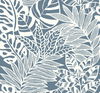 Jungle Leaves Blue Wallpaper thumbnail 0