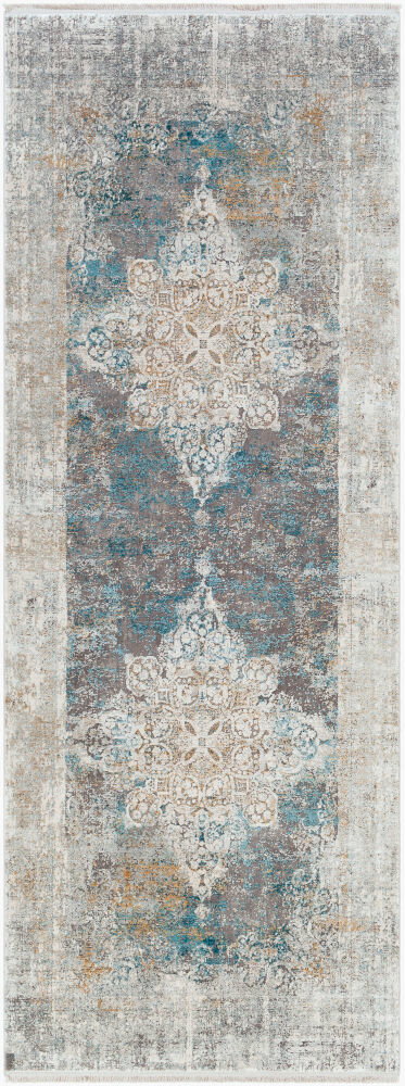 Solar Machine Woven Rug, by Surya, 8'0.06" length x 3'0.61" width